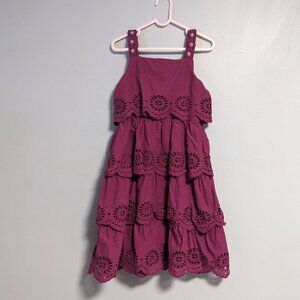 Tiered eyelet maxi dress